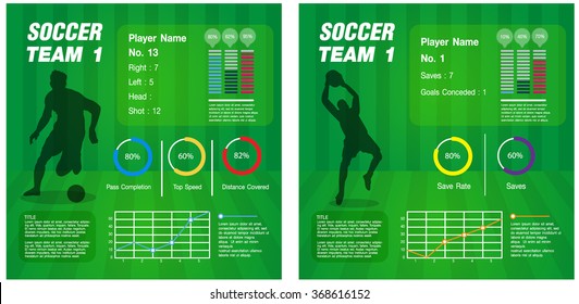 Infographic soccer player