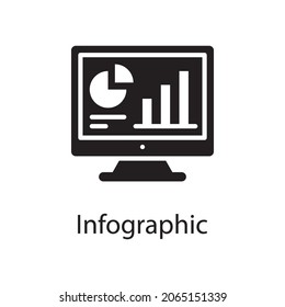 Infographic Solid Icon Design illustration. Web Analytics Symbol on White background EPS 10 File