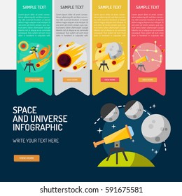 Infographic Space and Universe
