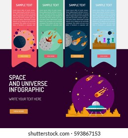 Infographic Space and Universe