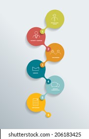 Infographic speech bubbles. Step by step tutorial. 