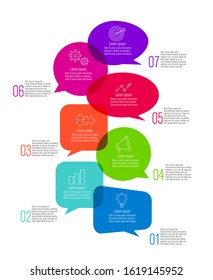 infographic speech bubbles vector illustration