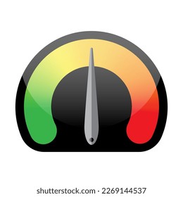 Infographic with speedometer. Vector illustration.