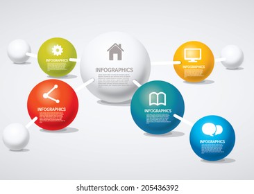  info-graphic - sphere style - network