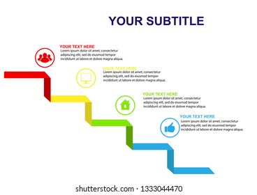 Infographic Stages Business Development Layout Design Stock Vector ...