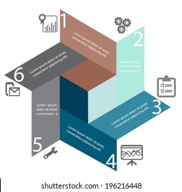 Infographic star diagram vector.