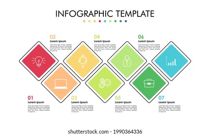 Ilustración de concepto de plantilla de diseño de hito de inicio de infografía