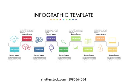 Infographic startup milestone design template concept illustration