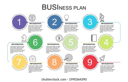 Ilustración de concepto de plantilla de diseño de hito de inicio de infografía
