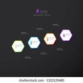 Infographic startup milestones timeline vector template.