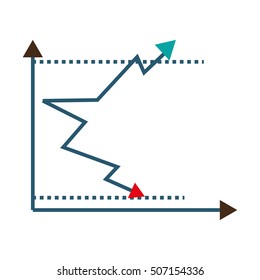 infographic statistics arrows isolated icon vector illustration design
