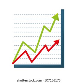 infographic statistics arrows isolated icon vector illustration design
