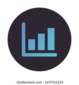 barras de estadísticas infográficas con estilo de bloque de flecha icono ilustración vectorial