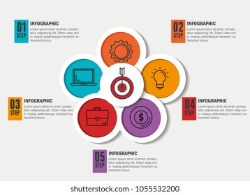 infographic statistics with business elements
