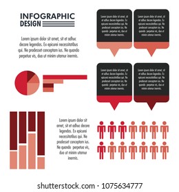 Infographic with statistics design