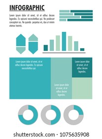 Infographic with statistics design