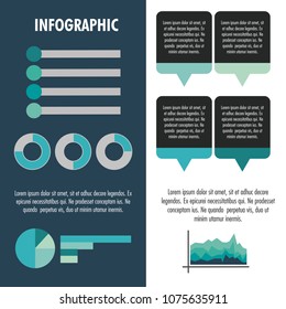 Infographic with statistics design