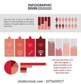 Infographic with statistics design