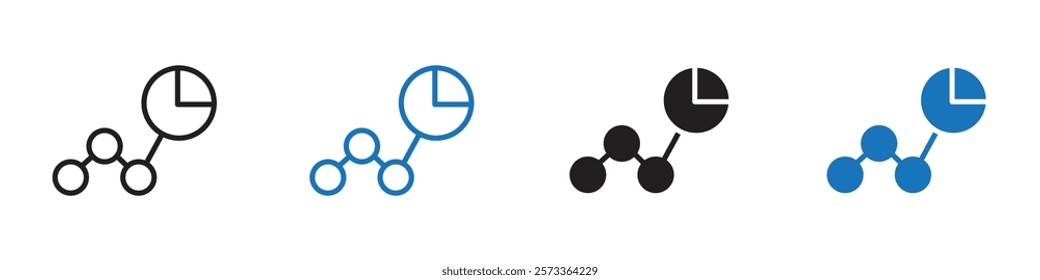 Infographic stats icon Flat line symbol