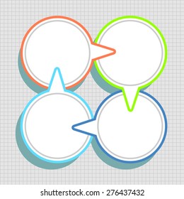 Infographic step by step template. 4 parts, processes, steps, element. Abstract vector background.