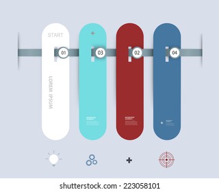 Infographic step by step template,can be used for infographics,number banners,graphic for website layout 