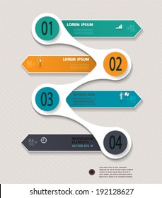 Infographic step by step template.vector illustration can be used for workflow layout, diagram, number options, web design, infographics.