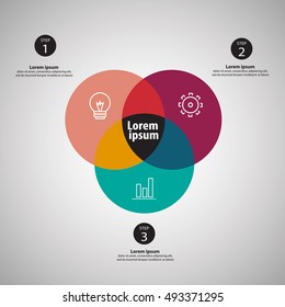 Infographic step by step. Universal abstract element of chart, graph, diagram with 4 steps, options, parts, processes, Vector business template for presentation and training.
