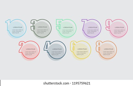 Infographic step elements isolated on gray background. Modern infographic step elements for web site, brochure, label, poster, placard, and banner. Creative business concept, vector illustration