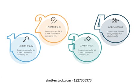 Infographic step elements isolated on white background. Modern infographic step elements for web site, brochure, label, poster, placard, and banner. Creative business concept, vector illustration