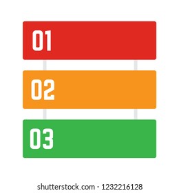 Infographic step. Labels, tab with options. Creative presentation banner step