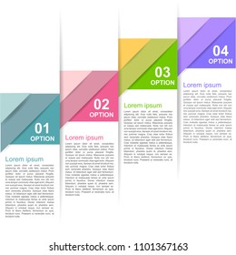 Infographic step up options. Vector template design style.