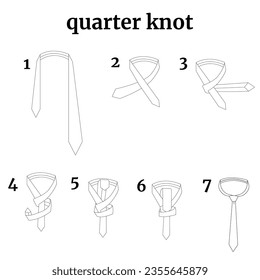 Infografik mit Schritt für Schritt, um eine Krawatte zu binden. Vektorgrafik