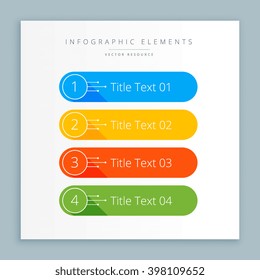 infographic steps banner in colors