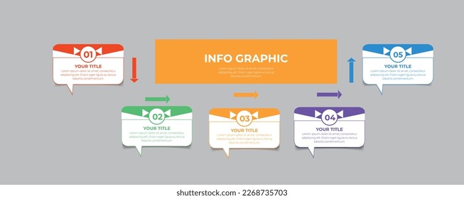 diseño plano de la colección de pasos de infografía