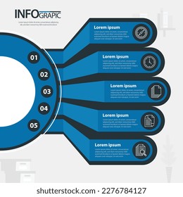Infographic steps collection flat design. Can be used for workflow layout, diagram, business step options, banner, web design - Vector 