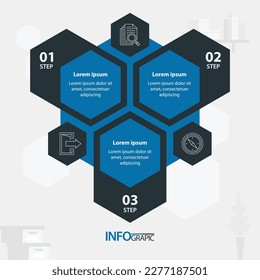 Diseño plano de la colección de pasos infográficos. Se puede utilizar para diseño de flujo de trabajo, diagrama, opciones de paso de negocios, banner, diseño web - Vector 