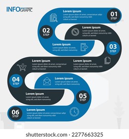 Diseño plano de la colección de pasos infográficos. Se puede utilizar para diseño de flujo de trabajo, diagrama, opciones de paso de negocios, banner, diseño web - Vector 