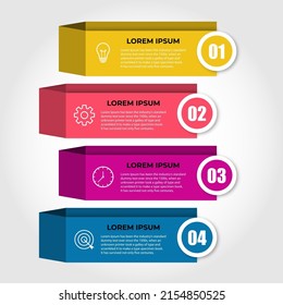 Infographic steps concept creative banner design