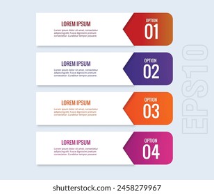Concepto de pasos infográficos Diseño de Illustrator de Anuncio creativo