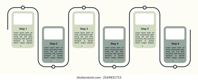 Infographic steps journey process flow chart workflow with page slide for more information