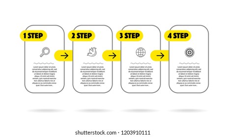 infographic steps for landing or presentation trend vector template