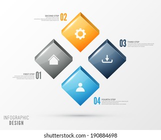 Infographic steps modern design eps10