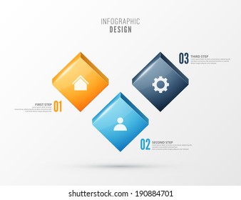 Infographic steps modern design eps10