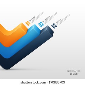 Infographic Steps Modern Desing Eps10