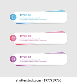 Infographic with steps multicolor design Free Vector