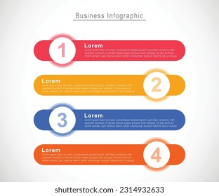 Infographic with steps multicolor design. Infographic design vector. timeline infographic step