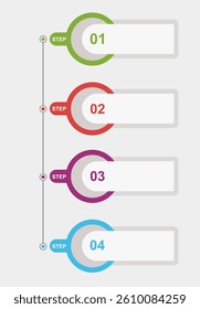 Infographic steps template flat design Modern colorful infographic steps template
