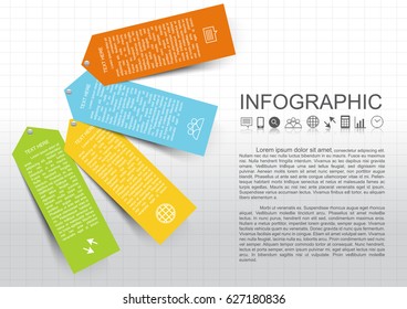 Infographic Sticky notes style