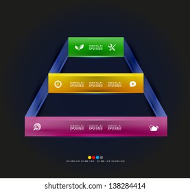 Infographic stripes modern design template. Vector
