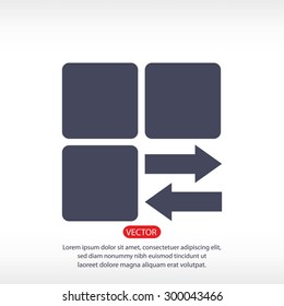 Infographic styled vector  cube with arrow